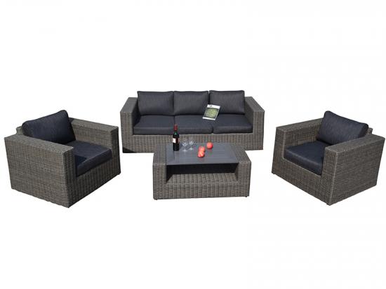 conjunto de sofá de vime de móveis ao ar livre